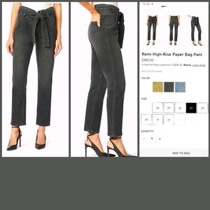 NWT Hudson Remi High-Rise Paper Bag Pants